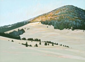 Last Light - Montana - 1996 - 52x40 - acrylic